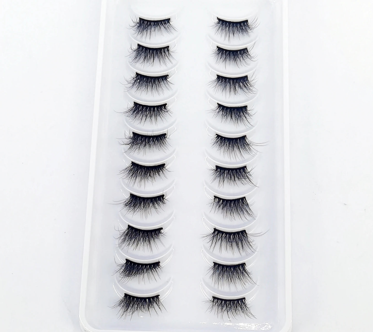 10 Pairs Half Lashes Makeup 3D Mink Eyelashes New Design Cat Eye Lashes Fluffy Natural Mink Lashes Stage Makeup Lashes