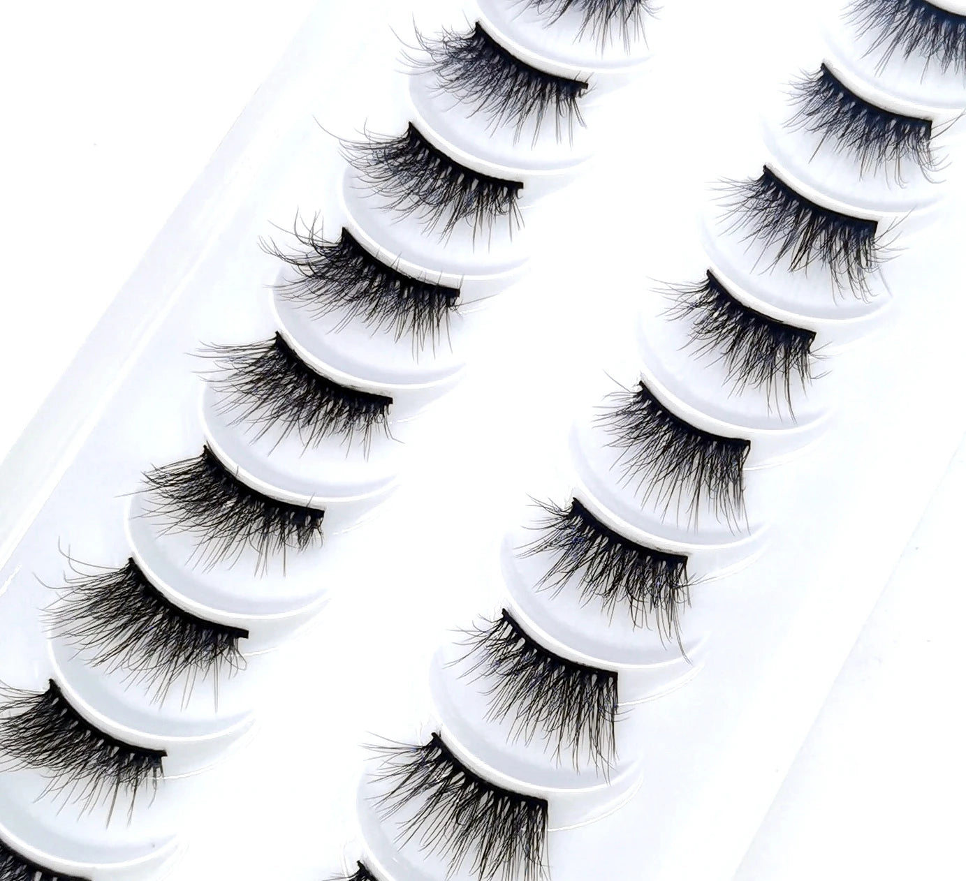 10 Pairs Half Lashes Makeup 3D Mink Eyelashes New Design Cat Eye Lashes Fluffy Natural Mink Lashes Stage Makeup Lashes