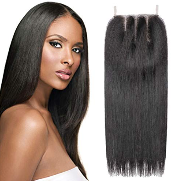 Human Hair Closure Straight 3 Part 100% Original