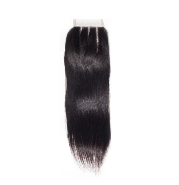 Human Hair Closure Straight 3 Part 100% Original