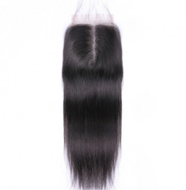 Human Hair Closure Middle Part Straight 100% Original