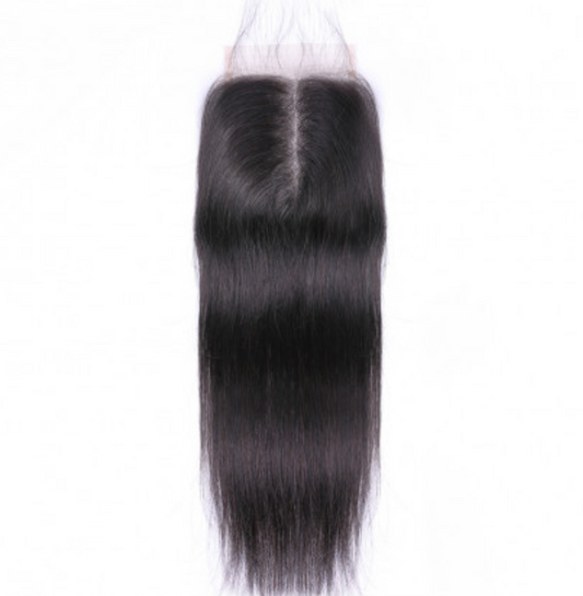 Human Hair Closure Middle Part Straight 100% Original