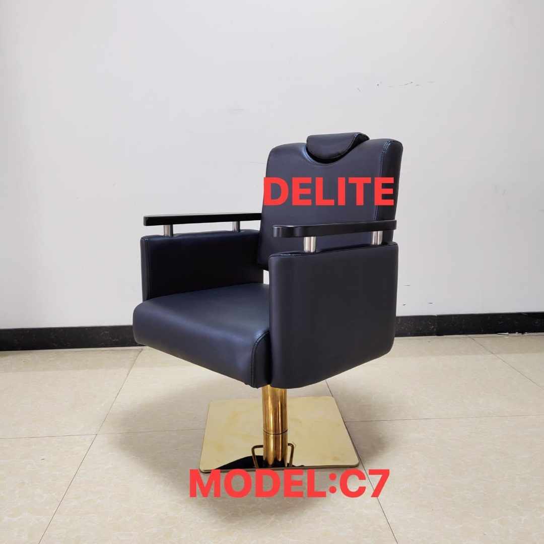 Delite All purpose Chair | Salon Barber Chair with Gold base Model: C7